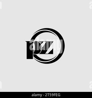 Initial linked letter PZ logo design. Modern letter PZ logo design ...