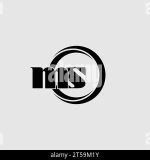 letter ms simple linked lines art logo vector Stock Vector Image & Art ...