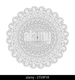 Peaceful Petals, Ability to Relax, Brain Experiences, Harmonious Haven, Peaceful Portraits, Blossoming Beauty mandala design. Stock Vector