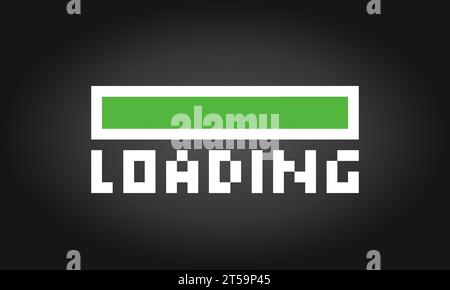 8 bit pixel loading icon for game assets in vector illustrations. Stock Vector