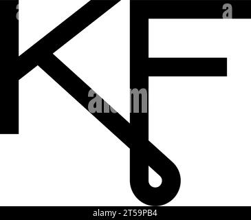 KF logo, KF Monogram, Initial KF Logo, Letter KF logo, Icon, Vector Stock Vector