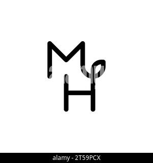 MH logo, MH Monogram, Initial MH Logo, Letter MH logo, Icon, Vector Stock Vector
