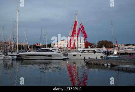 Cap of Agde, France. 1st Nov, 2023. The 2023 Nautical  Show opens its doors in Agde, France Stock Photo