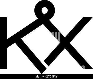 KX logo, KX Monogram, Initial KX Logo, Letter KX logo, Icon, Vector Stock Vector