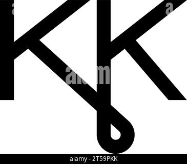KK logo, KK Monogram, Initial KK Logo, Letter KK logo, Icon, Vector Stock Vector