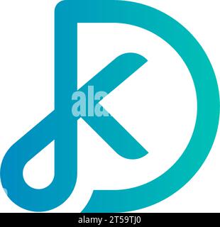 KD DK Logo, DK KD Monogram, Initial KD DK Logo, Letter DK KD Logo, Icon, Vector Stock Vector