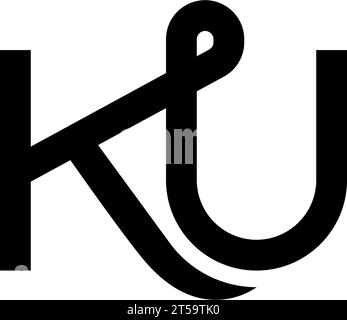 KU logo, KU Monogram, Initial KU Logo, Letter KU logo, Icon, Vector Stock Vector
