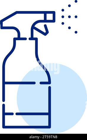 Cleaning spray. Household detergent. Pixel perfect, editable stroke icon Stock Vector