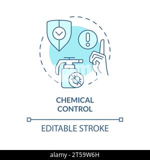 2D thin line icon chemical control concept Stock Vector