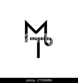 MT logo, MT Monogram, Initial MT Logo, Letter MT logo, Icon, Vector Stock Vector