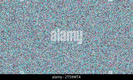 Static pixel noise on the TV screen as seamless pattern. Glitch or broadcast error background. Abstract vector illustration with sand texture Stock Vector