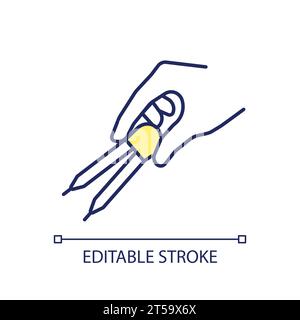 2D thin linear colorful simple architect costs icon Stock Vector