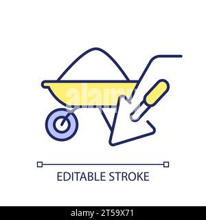 2D thin linear colorful simple private financing icon Stock Vector