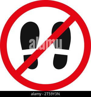 No stand here sign icon. No steps Stock Vector