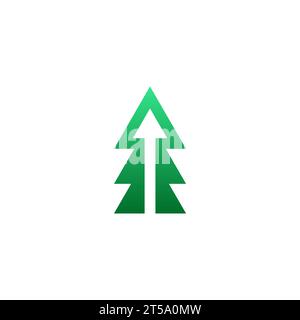 Pine Arrow Logo Design. Pine Tree Logo Stock Vector
