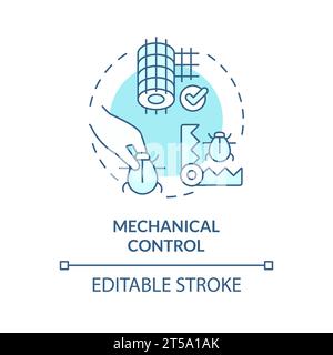 2D thin line icon mechanical control concept Stock Vector