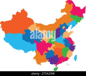 china map backdrop in vector form Stock Vector