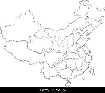 china map backdrop in vector form Stock Vector