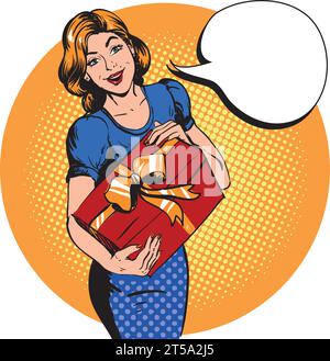 A girl with thank you speech bubble illustration Stock Vector Image ...