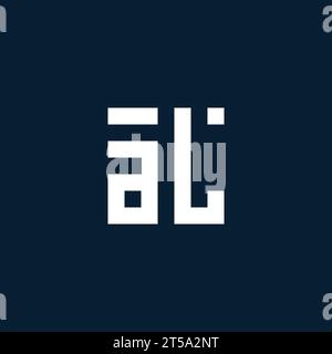 AL initial monogram logo with geometric style design ideas Stock Vector