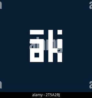 AK initial monogram logo with geometric style design ideas Stock Vector