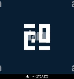 CO initial monogram logo with geometric style design ideas Stock Vector