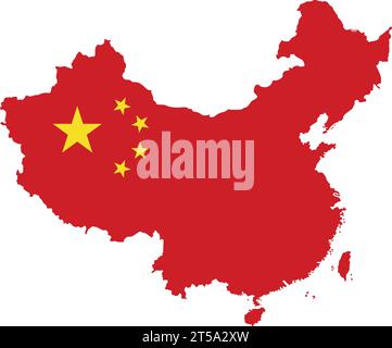china map backdrop in vector form Stock Vector