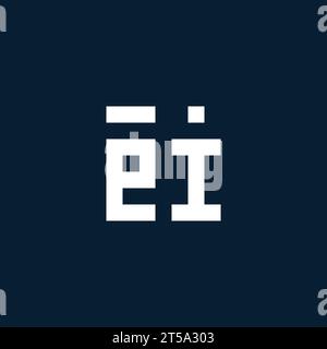 EI initial monogram logo with geometric style design ideas Stock Vector