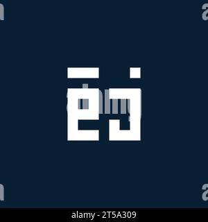 EJ initial monogram logo with geometric style design ideas Stock Vector