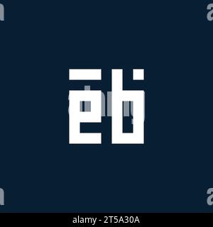 EB initial monogram logo with geometric style design ideas Stock Vector