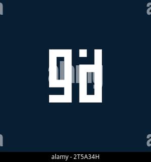GD initial monogram logo with geometric style design ideas Stock Vector