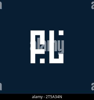FL initial monogram logo with geometric style design ideas Stock Vector