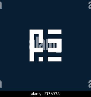 FS initial monogram logo with geometric style design ideas Stock Vector