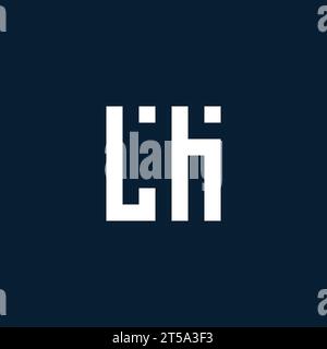 LH initial monogram logo with geometric style design ideas Stock Vector