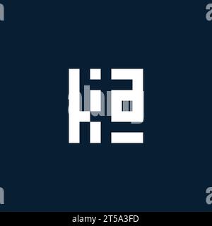 KA initial monogram logo with geometric style design ideas Stock Vector