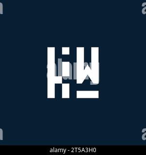 KW initial monogram logo with geometric style design ideas Stock Vector