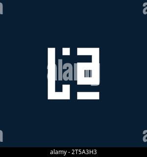 LA initial monogram logo with geometric style design ideas Stock Vector