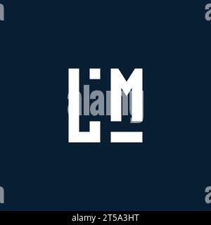 LM initial monogram logo with geometric style design ideas Stock Vector