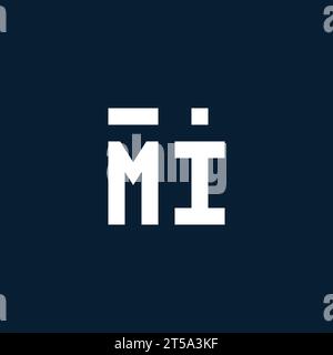 MI initial monogram logo with geometric style design ideas Stock Vector