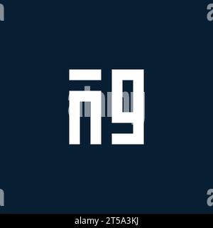 NG initial monogram logo with geometric style design ideas Stock Vector