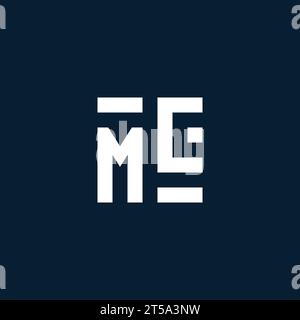 MC initial monogram logo with geometric style design ideas Stock Vector