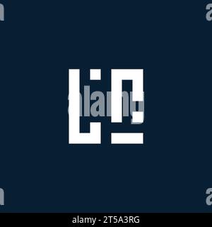 LR initial monogram logo with geometric style design ideas Stock Vector