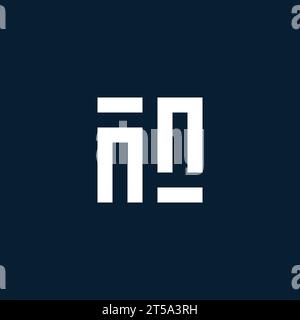 NN initial monogram logo with geometric style design ideas Stock Vector