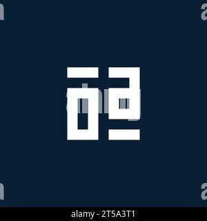 OA initial monogram logo with geometric style design ideas Stock Vector