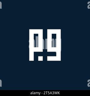 PG initial monogram logo with geometric style design ideas Stock Vector