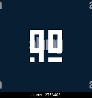 QO initial monogram logo with geometric style design ideas Stock Vector