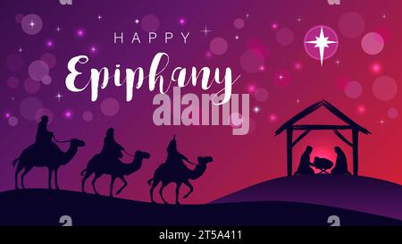 Three wise men of happy epiphany day vector design Stock Vector Image ...