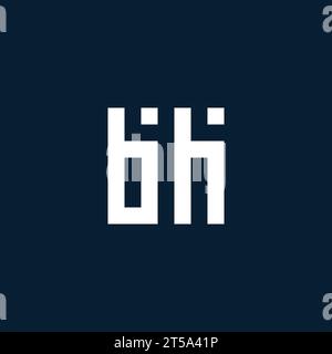 BH initial monogram logo with geometric style design ideas Stock Vector