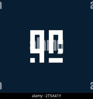 QR initial monogram logo with geometric style design ideas Stock Vector