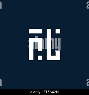 RL initial monogram logo with geometric style design ideas Stock Vector